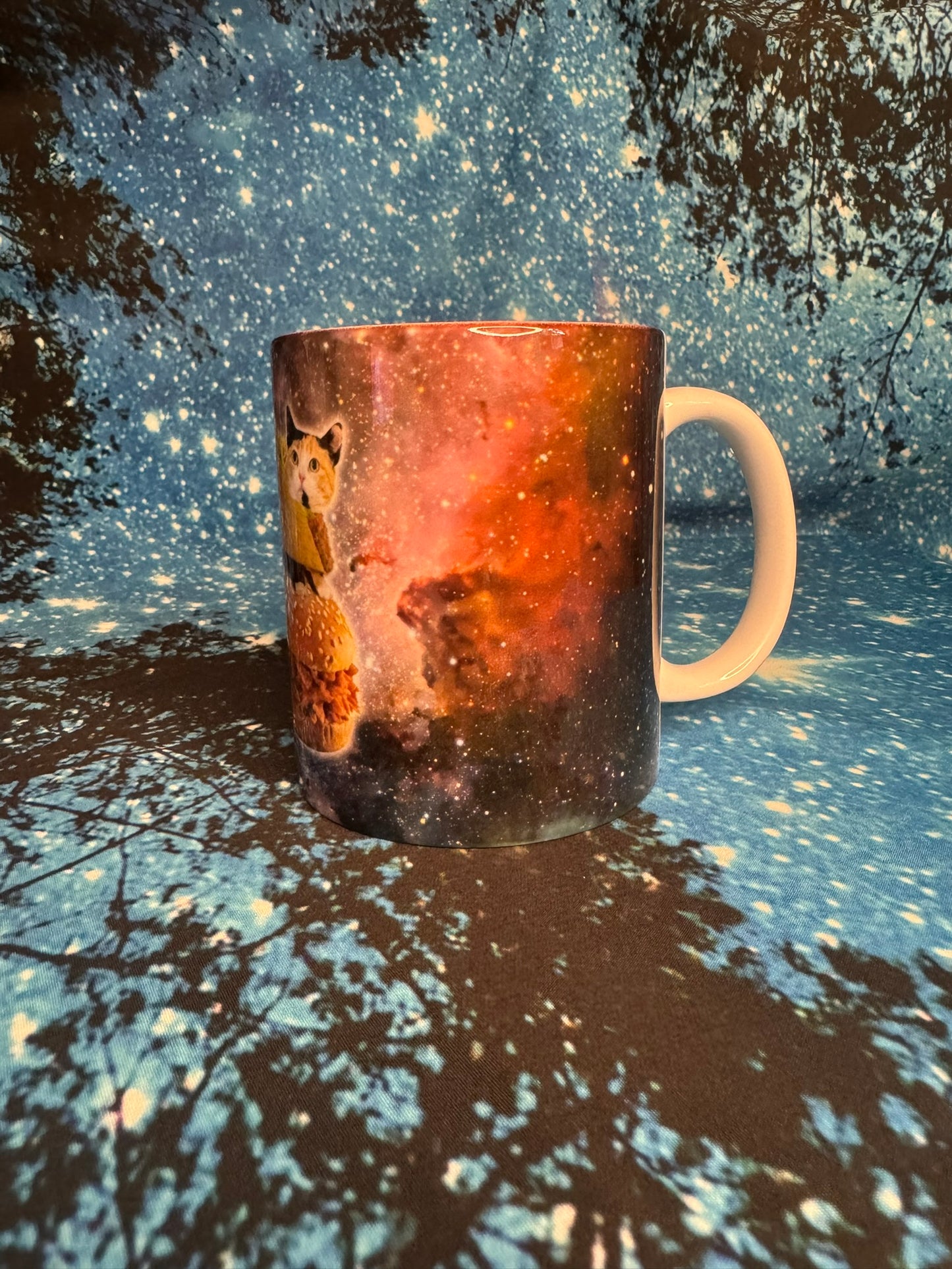 Galaxy cat coffee mug